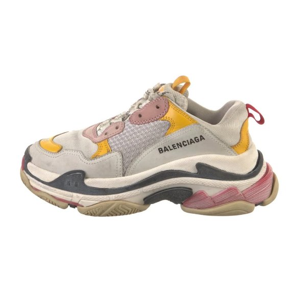 Balenciaga Shoes - Balenciaga Triple S Sneakers In Multicolor Leather & Mesh Athletic Shoes Size 36